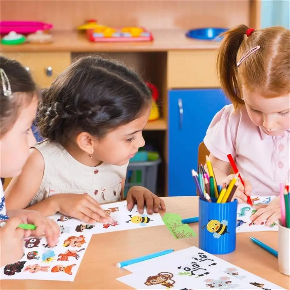 Dinosaur diamond art kit for kids, an exciting DIY craft for boys and girls. Educational toy for concentration.