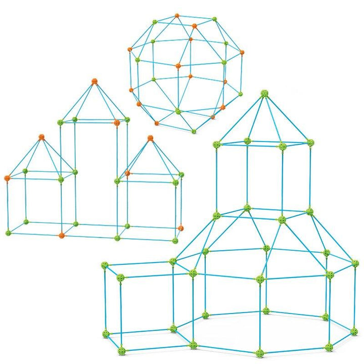 Versatile Kids' Fort Building Kit, a STEM play tent for indoor/outdoor imaginative construction.