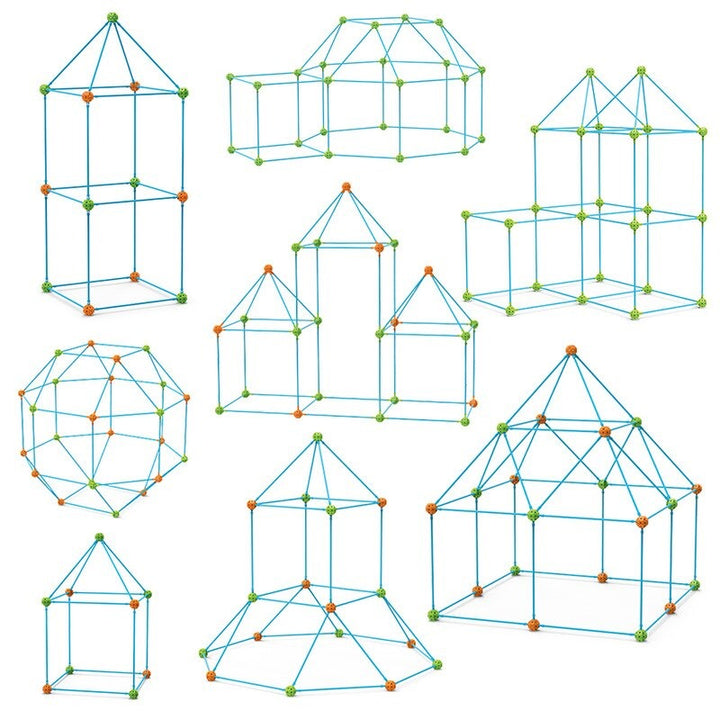 Build your own tent adventure: DIY Fort Building Kit for kids' creative indoor play.