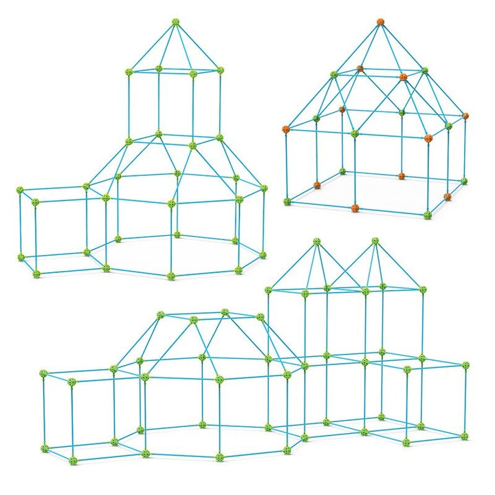 Educational Fort Building Kit & Play Tent Set for kids, encouraging creative STEM construction.