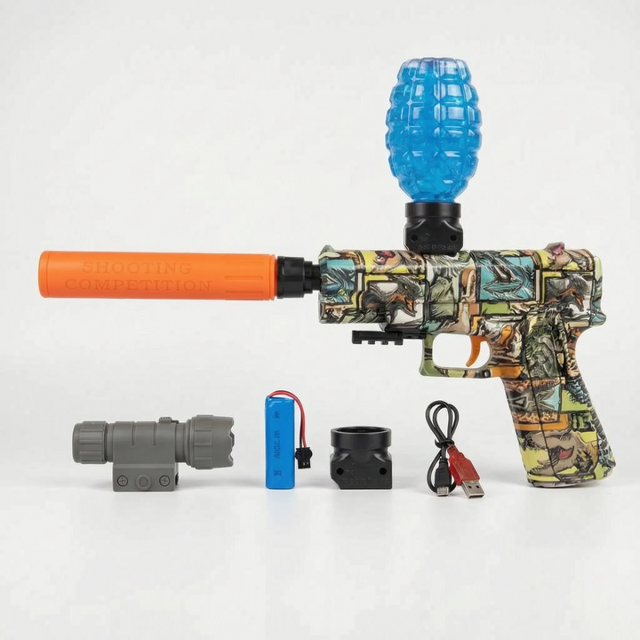Exciting automatic kids water gun, perfect for competitive water fights and active outdoor summer play.