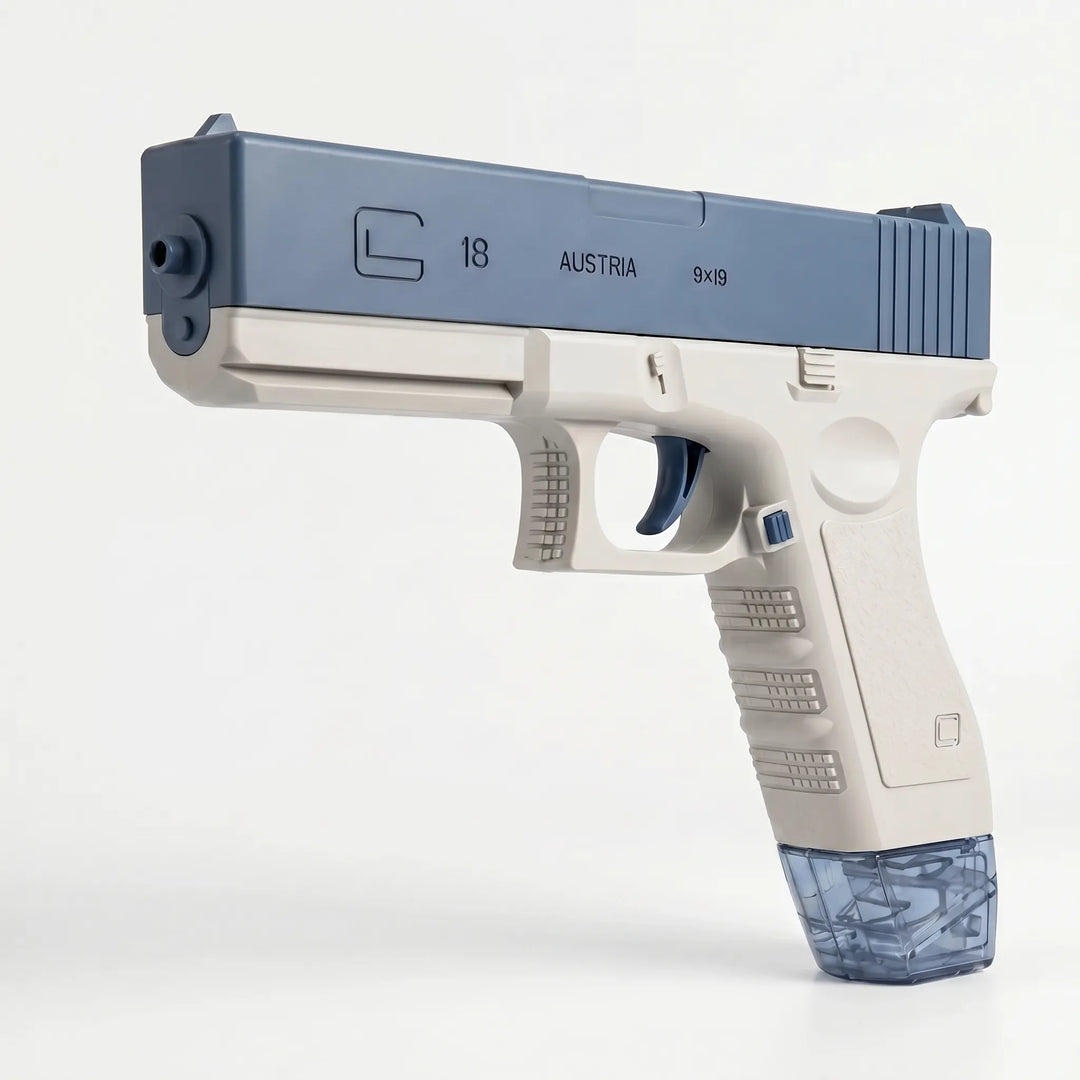 Rechargeable modular electric water gun for kids, perfect for summer backyard & pool play.