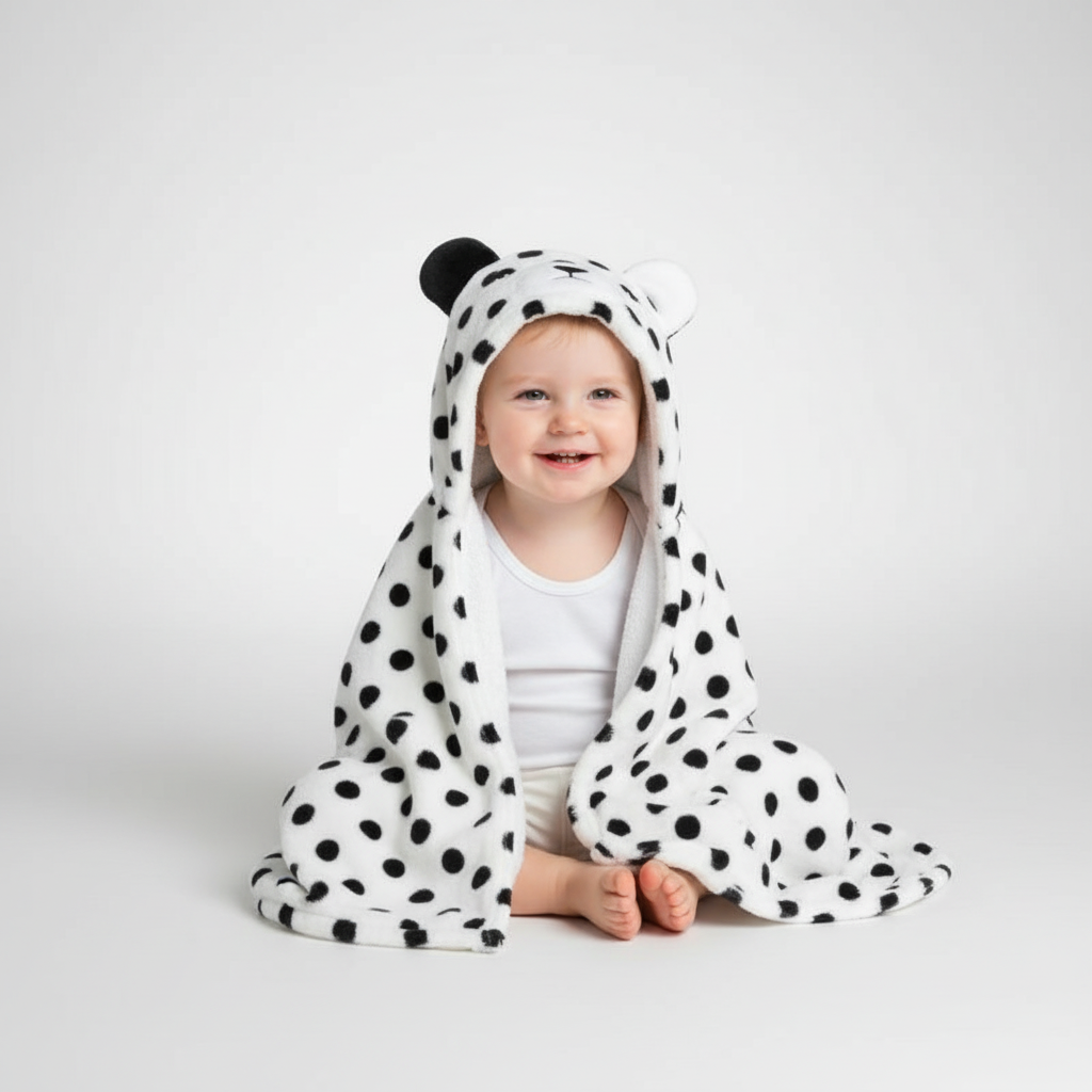 Elephant animal hooded bath towel for kids, grey, cozy & quick-dry, perfect for pool.