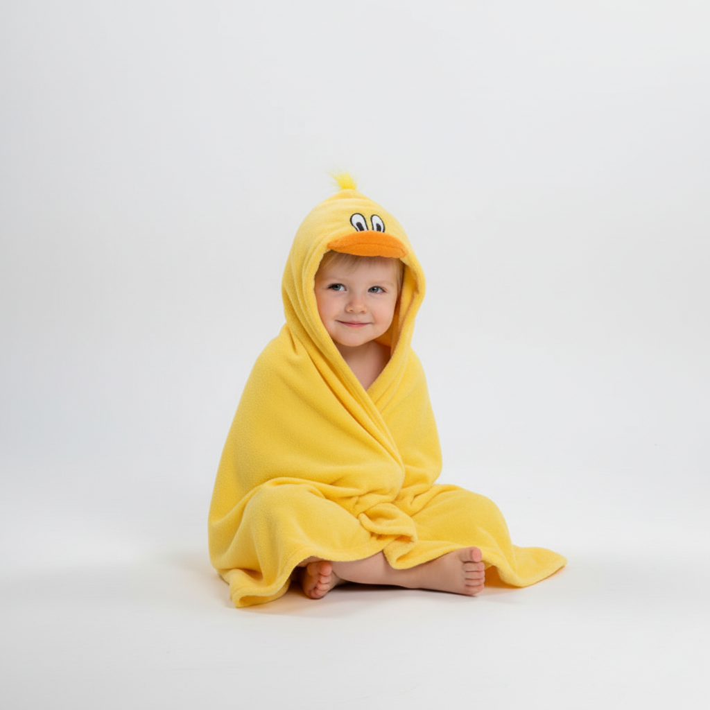 Zebra striped hooded bath towel for children, soft, absorbent, great for bath & beach.