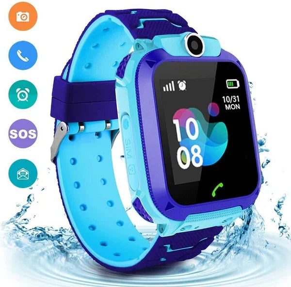 Child safety tracker watch. Kids' GPS smartwatch with secure two-way calling & safe zone alerts.