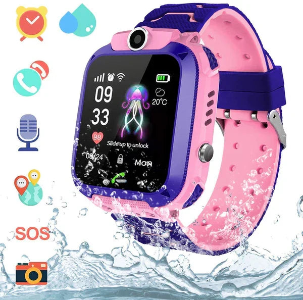 Children's smart watch with GPS. Secure kid phone for parents to track location & communicate.