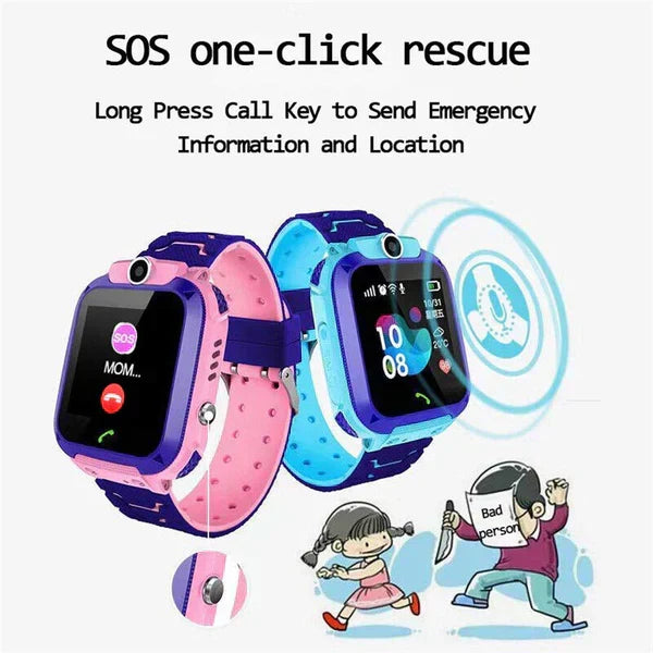 Durable kids smartwatch with GPS. Child location tracker & two-way phone for active children.