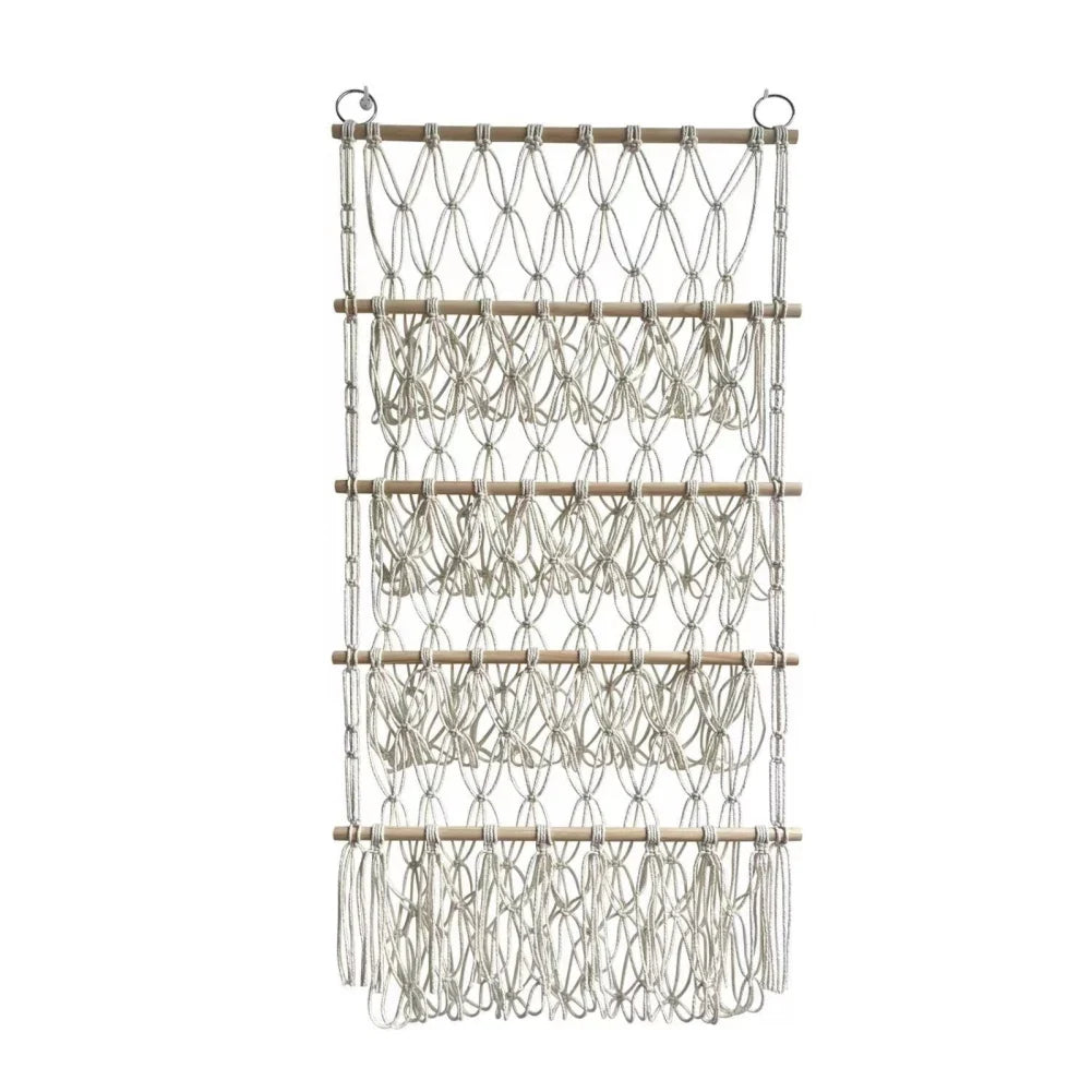 Children's toy storage net for nursery decor & playroom organization; keeps stuffed animals neat & accessible.