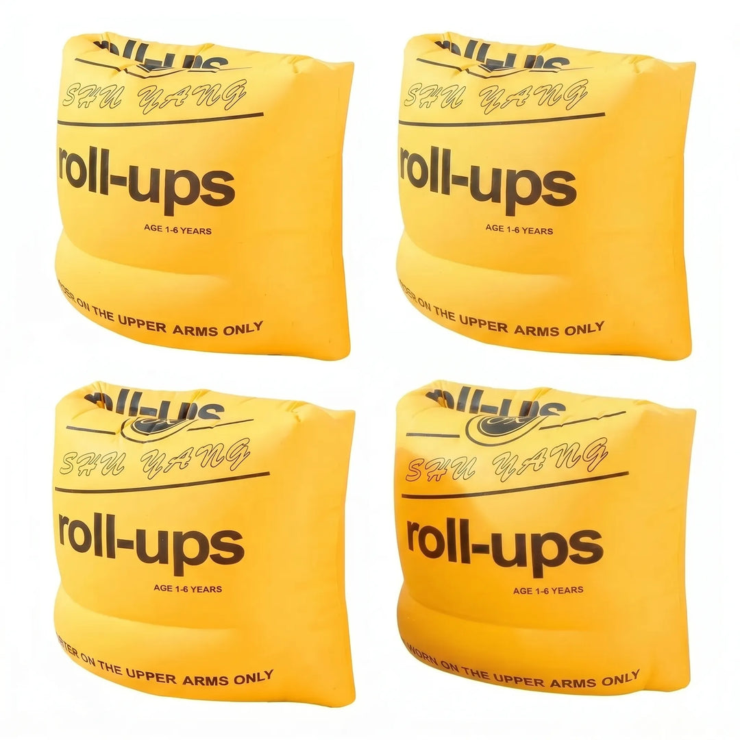 Secure and comfortable inflatable armbands for children's swimming, promoting water confidence.
