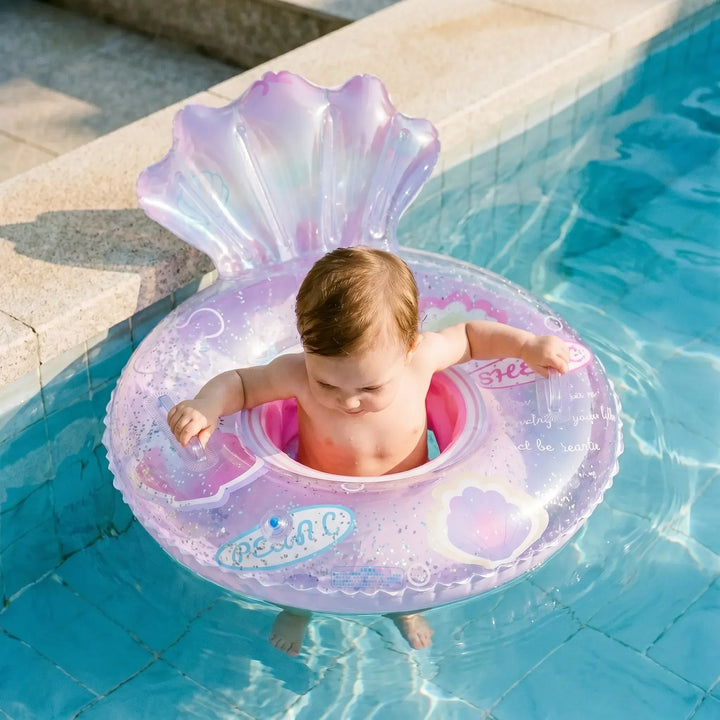 Toddler mermaid swim float, vibrant design for children's pool and summer water activities.