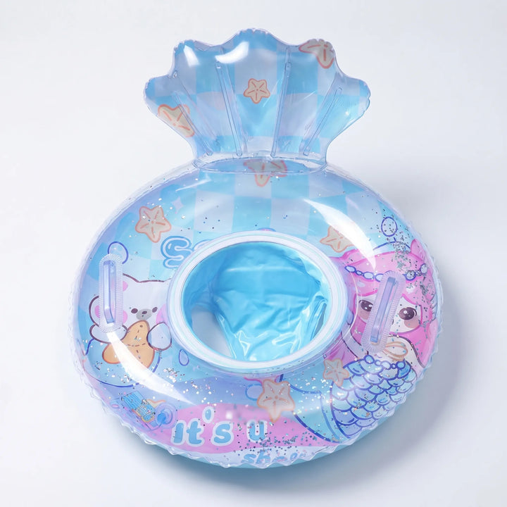 Bright mermaid design pool float, a must-have water toy for kids' summer adventures.