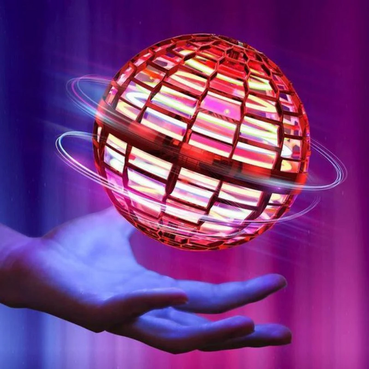 Light-up Galaxy Fly Orb LED boomerang, an exciting flying toy for kids. Great for interactive play & outdoor adventures.