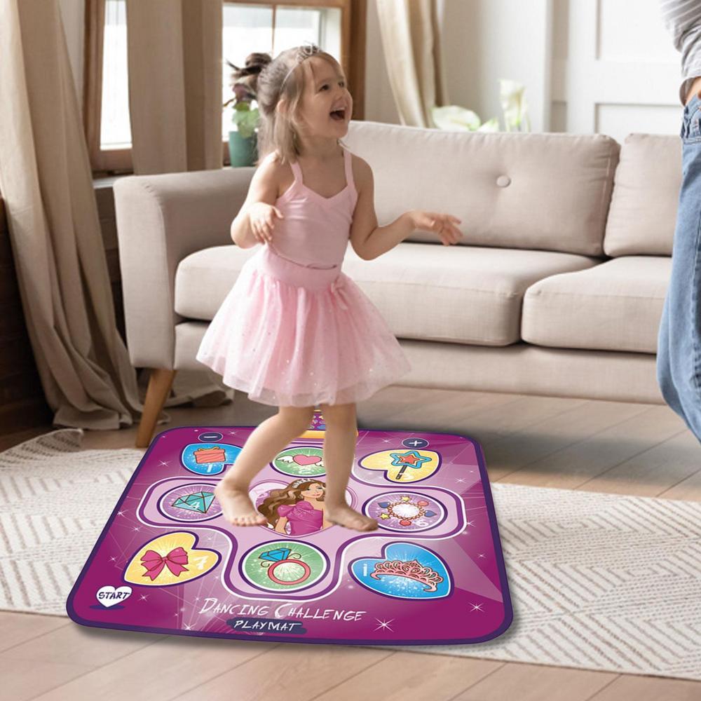 Electronic LED dance mat toy improving kids' rhythm, coordination, and active play. Interactive fun for all ages.
