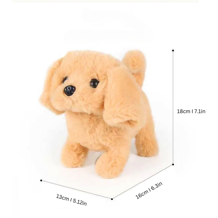 Shiba Inu robot dog, an interactive electronic pet toy for kids, teaching responsibility through play.