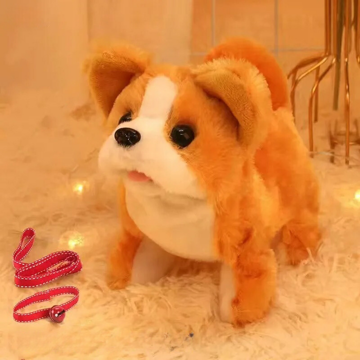 Golden Retriever robot dog, a lifelike electronic interactive pet toy, perfect for kids' imaginative play.