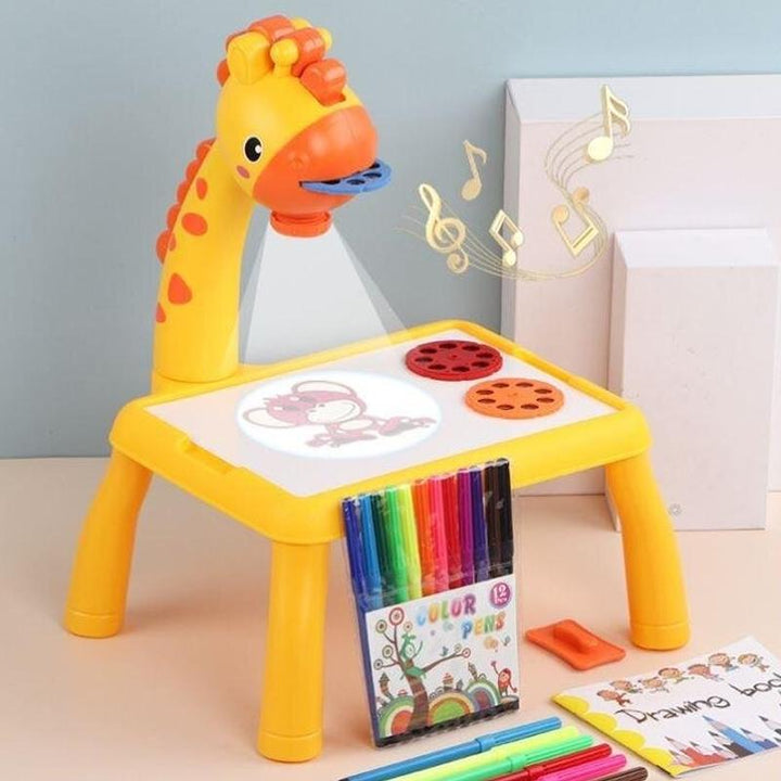 Unleash creativity with this kids' LED drawing projector. Music enhances fun while tracing and learning art.