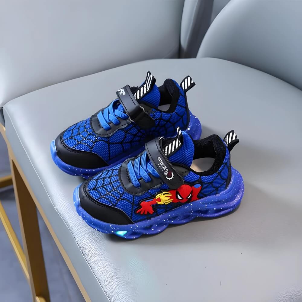 Durable kids' light-up LED sneakers for active playground fun. Bright, colorful children's footwear for youth.