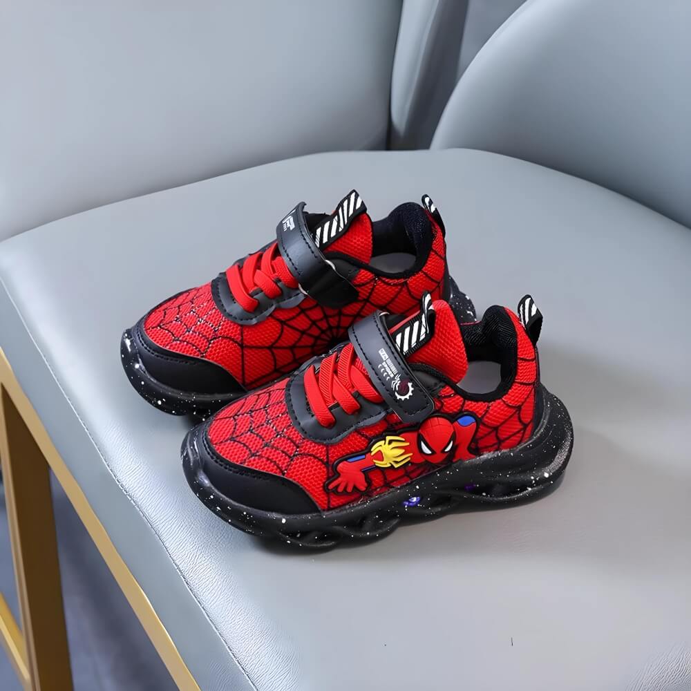 Velcro light-up LED sneakers for active kids. Bright, colorful youth shoes, perfect for playing and running.