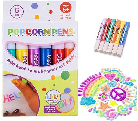 Kids' Magical 3D Art Pens set for creating vibrant, puffy designs. Perfect for fun kids crafts & drawings.