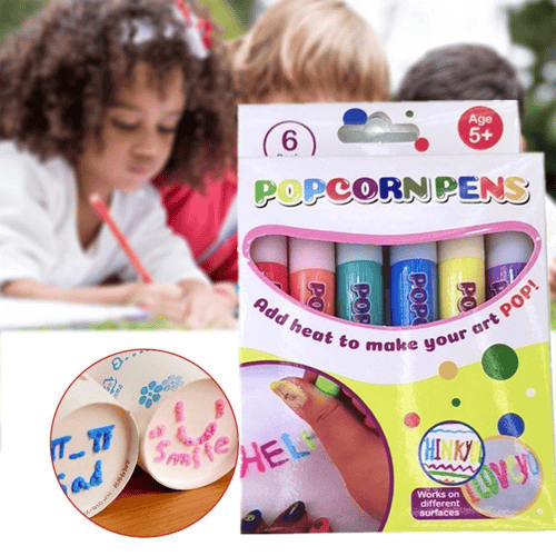 Children using 3D PuffMaster pens to draw and create unique, colorful 3D art with amazing puffy effects.