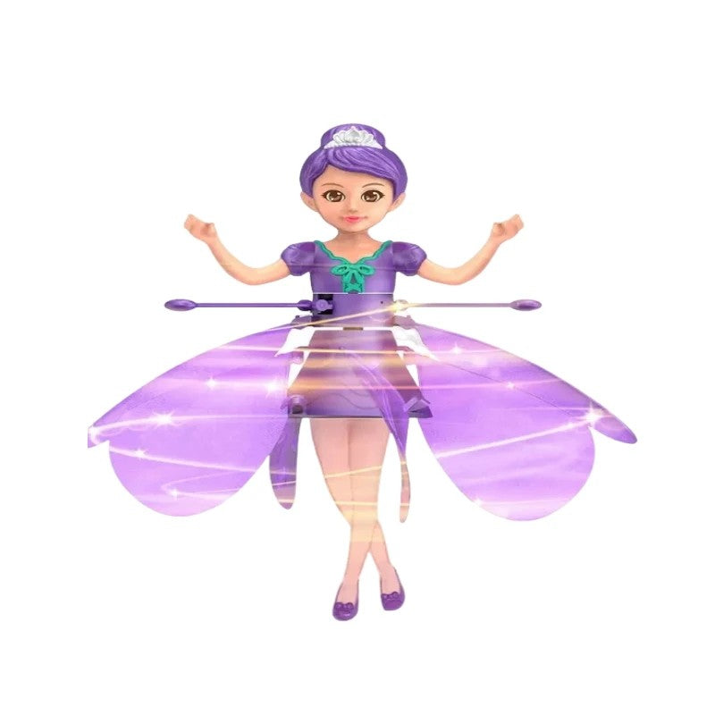 Child delightedly playing with a gesture-controlled flying drone, an engaging indoor/outdoor toy