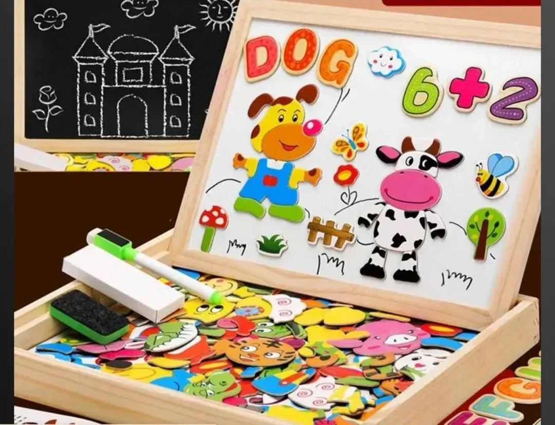 Kids' magnetic art board, an educational toy for developing drawing skills & imagination.