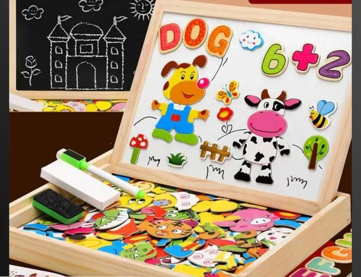Kids' magnetic art board, an educational toy for developing drawing skills & imagination.