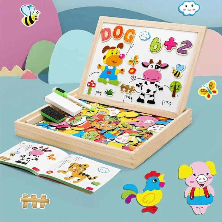 Educational magnetic drawing board for toddlers & preschoolers to develop art skills.