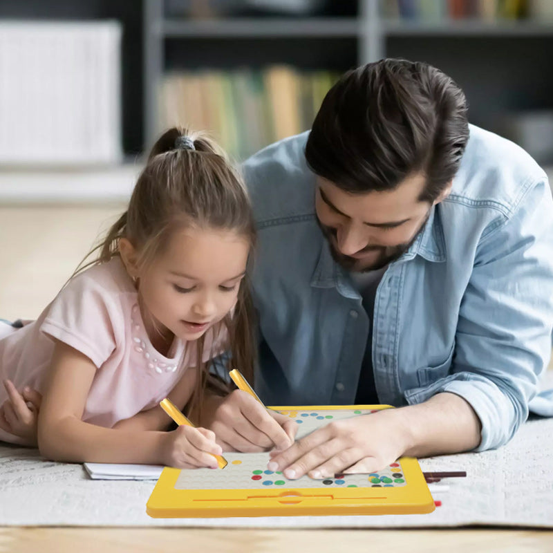 Colorful MiniMaster magnetic drawing board for kids. An engaging learning game for toddlers & creative play.