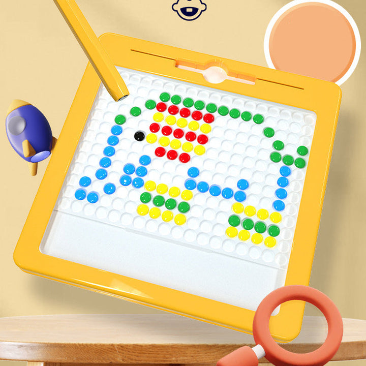 MiniMaster magnetic drawing pad, a versatile kids' travel toy. Great for creative play & developing fine motor skills.