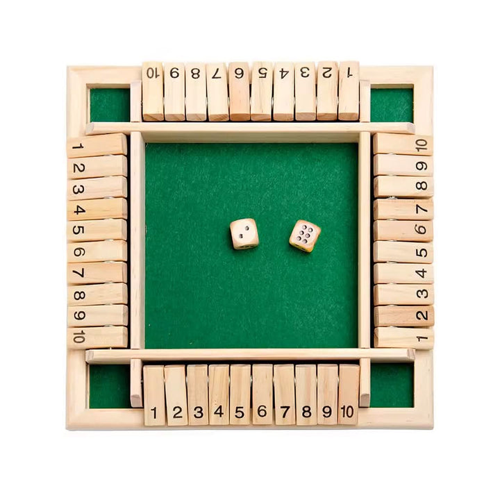 Wooden Montessori dice game for kids. Educational toy for number learning, math skills & logical thinking development.