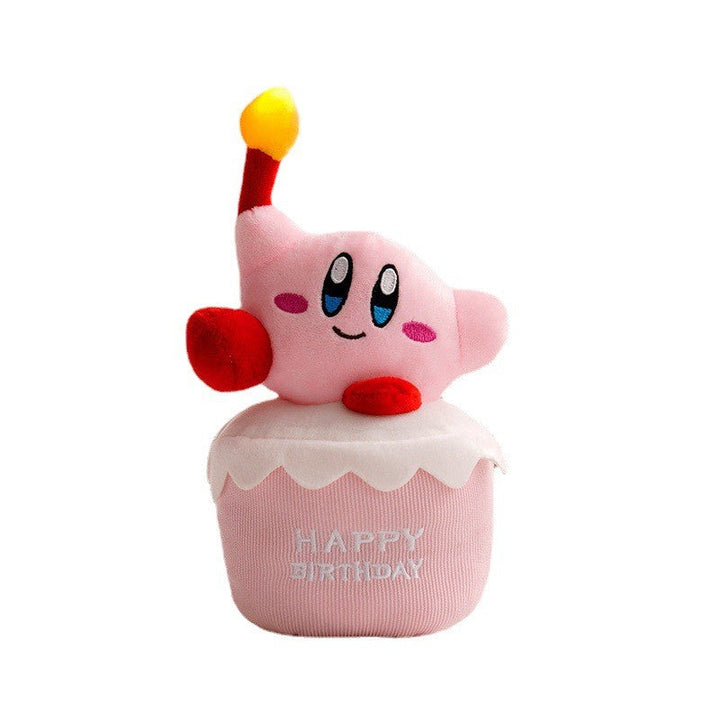 Kids' musical birthday cake plush toy with lights & sound, perfect interactive gift for celebration.
