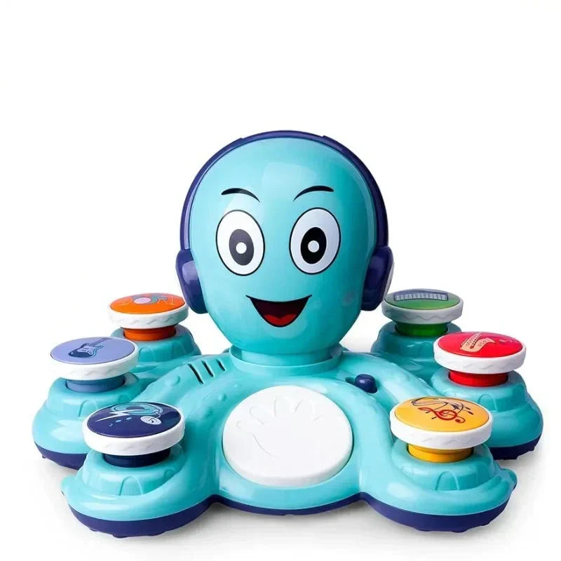 Kids' musical octopus dance toy, perfect for sensory play and rhythmic learning in toddlers.
