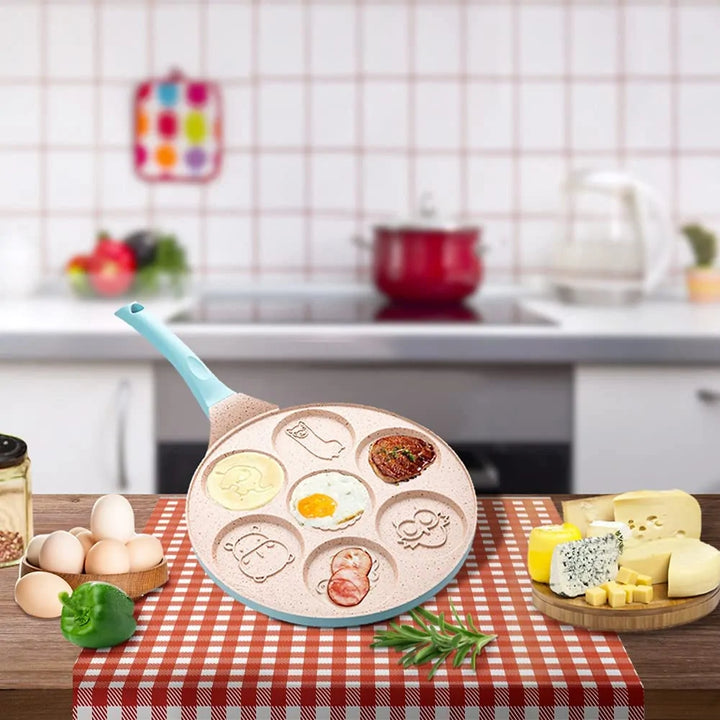 HappyFlip kids' animal shape pancake pan. Non-stick, easy clean kitchen gadget for fun family breakfast.