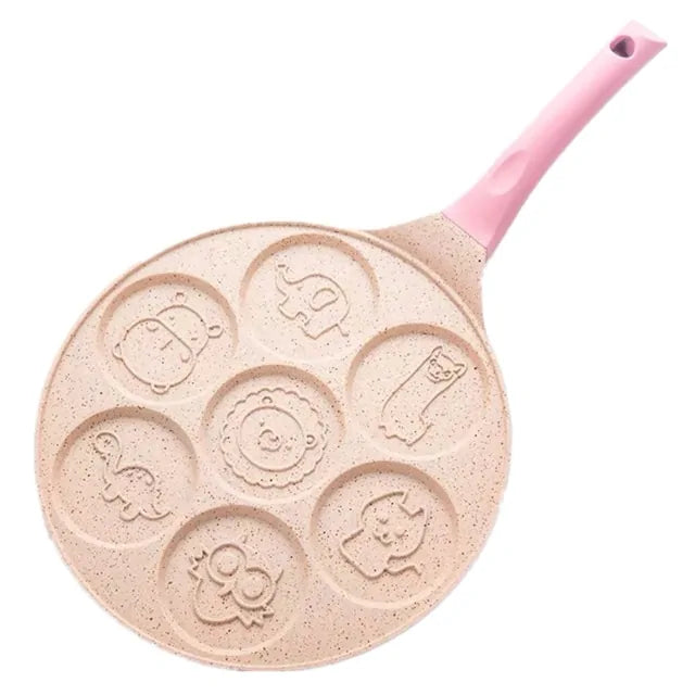 Durable non-stick animal shape pancake pan for kids. Make fun breakfast treats easily. Essential kitchenware.
