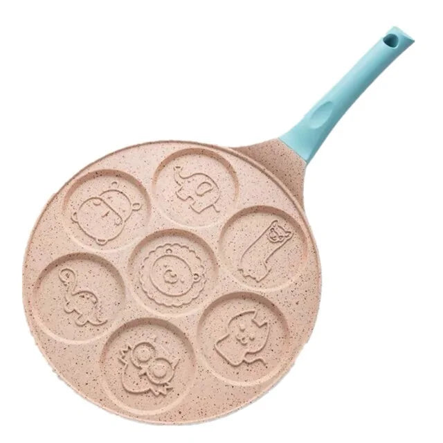 Create joyful breakfast with this easy clean, non-stick animal shape pancake pan. Designed for kids' cooking fun.