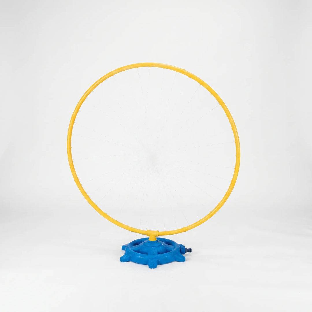 Exciting rotating water sprinkler toy for kids, bringing cool outdoor summer fun and garden playtime.