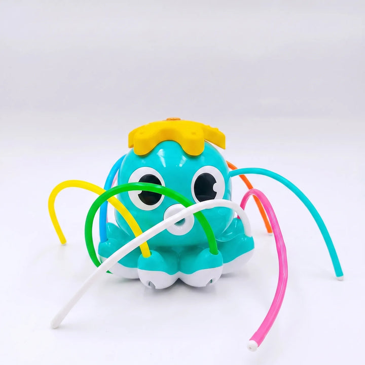 Summer fun octopus water sprinkler: Playful octopus water sprinkler creating joyful summer fun & engaging water play for kids.