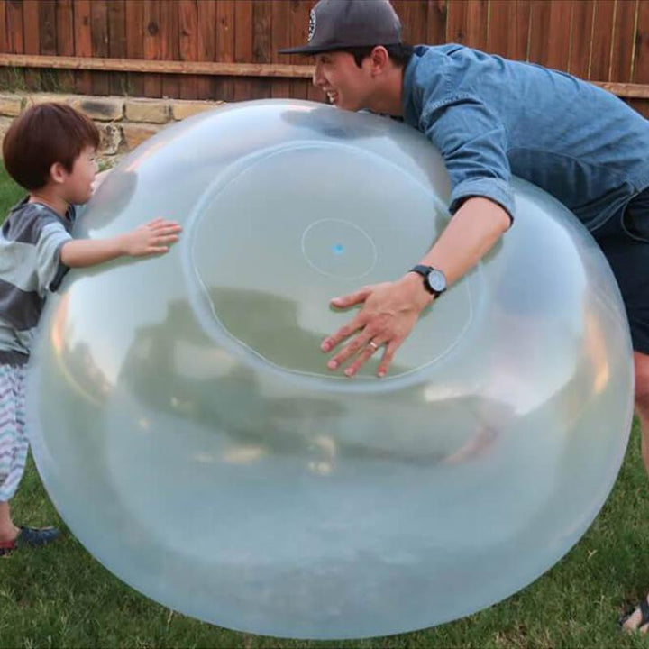 Tear-resistant bubble ball for kids, an easy-to-inflate outdoor toy for active summer fun.