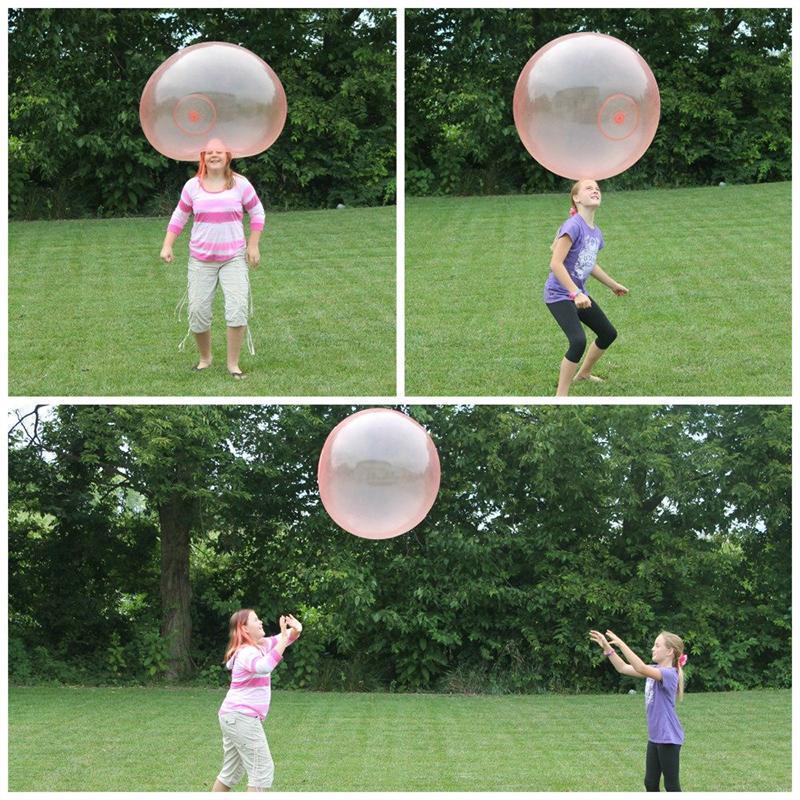 Kids' durable bubble ball, an easy-to-inflate, tear-resistant outdoor toy for active summer play.