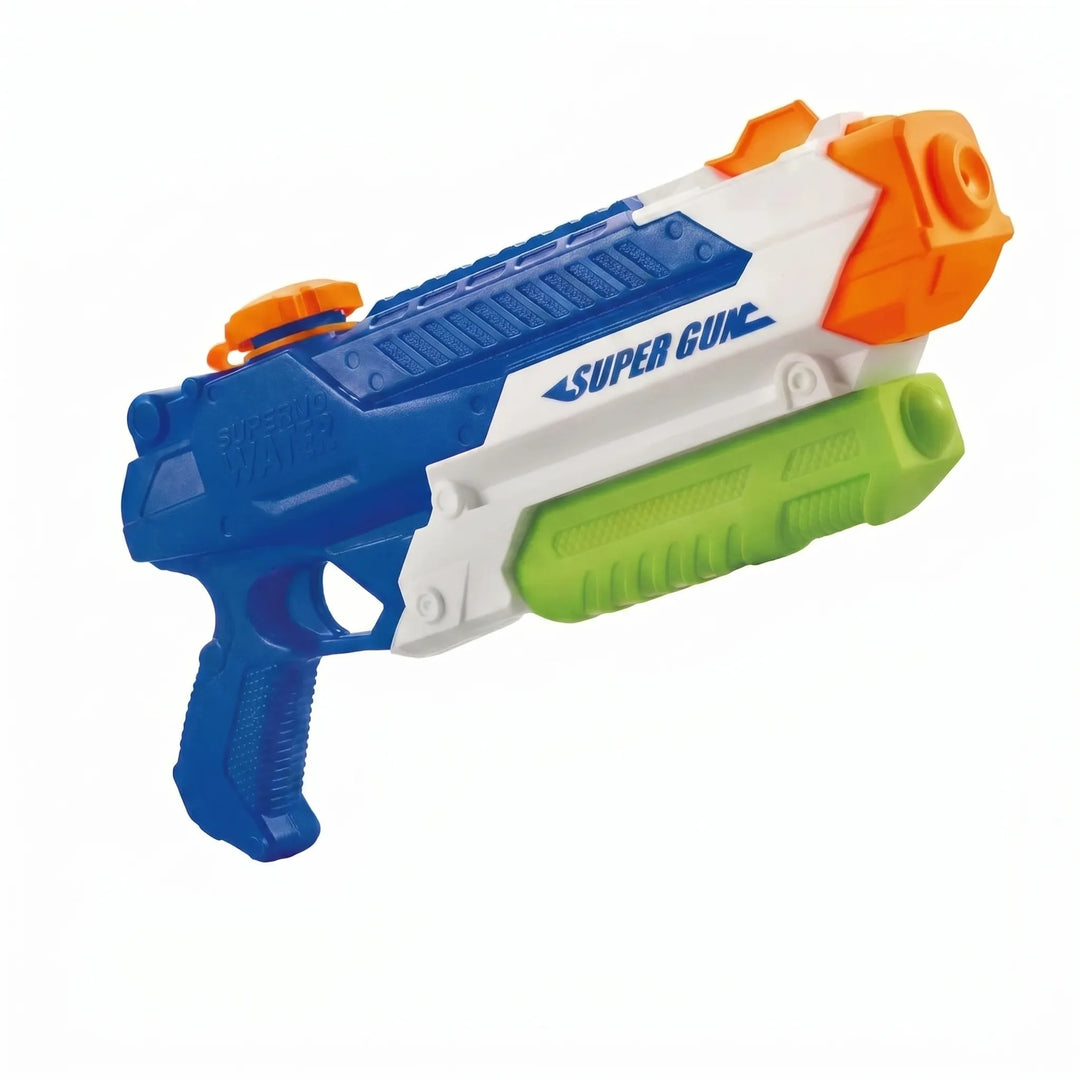 Exciting kids' pump-action water blaster, ideal for active summer outdoor fun & engaging water play in the backyard.