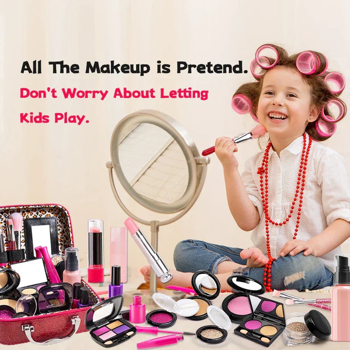Playbella Pretend Play Makeup Kit for kids. Encourages imaginative role play, a perfect toy set for girls.