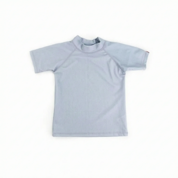 Children's active swimwear: quick-dry short-sleeve rash guard with UPF 50+ sun protection.