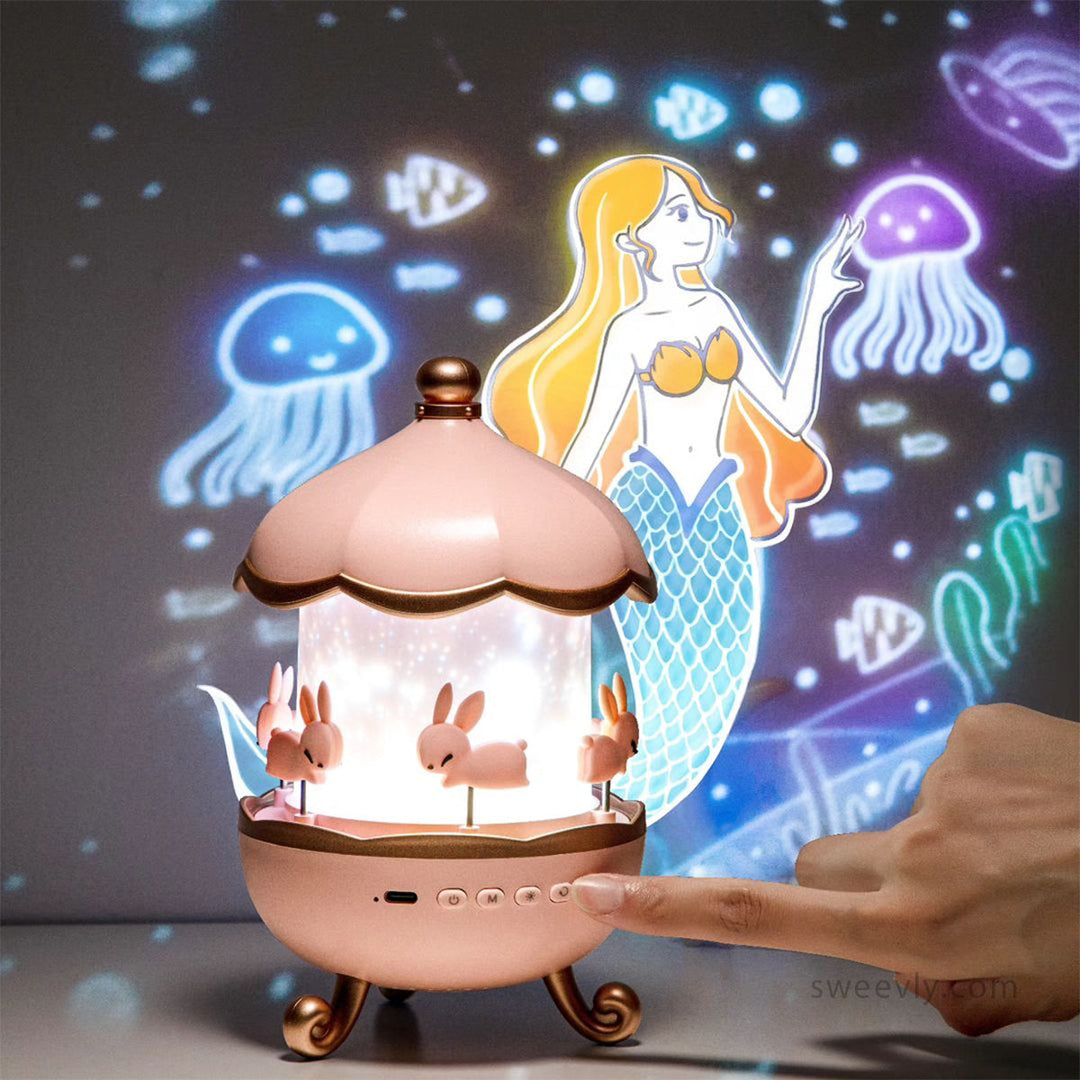 Front view of the Kids' Rest & Dream Projector, a compact sleep aid with multiple soothing light modes.