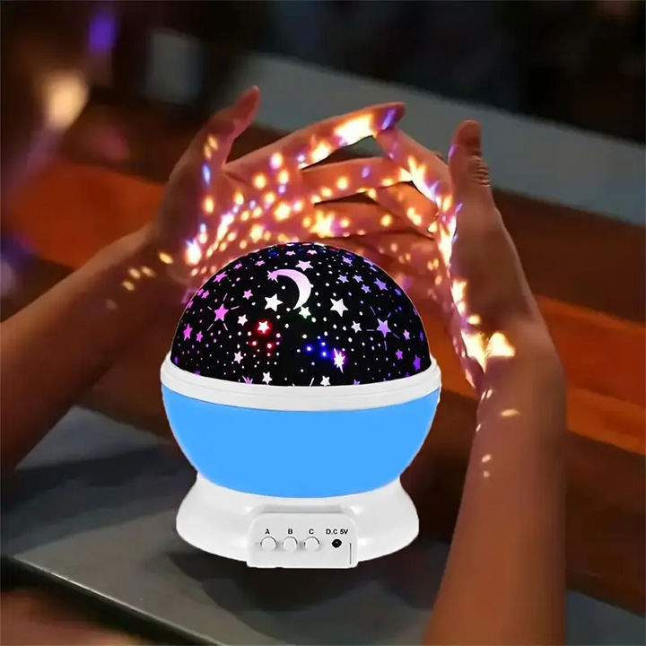 Magical star projector night lamp, an ideal children's gift. Transforms bedrooms into a galaxy light display.