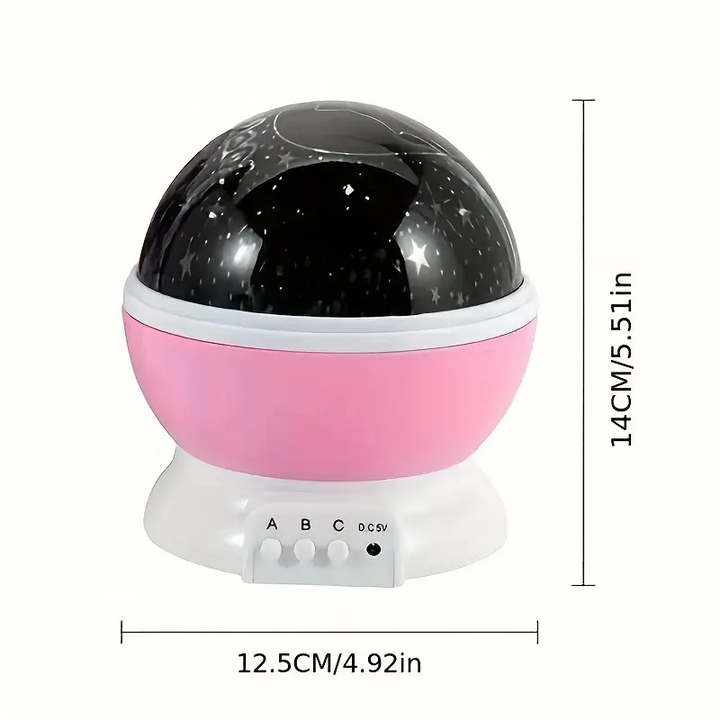 Children's music projector night lamp, displaying a starry galaxy light. Great for kids' room sleep aid.