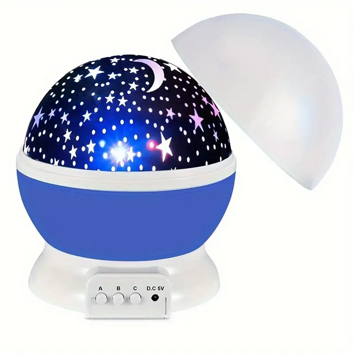 Soothing star projector night lamp for kids. A sleep aid creating a magical galaxy in any bedroom.