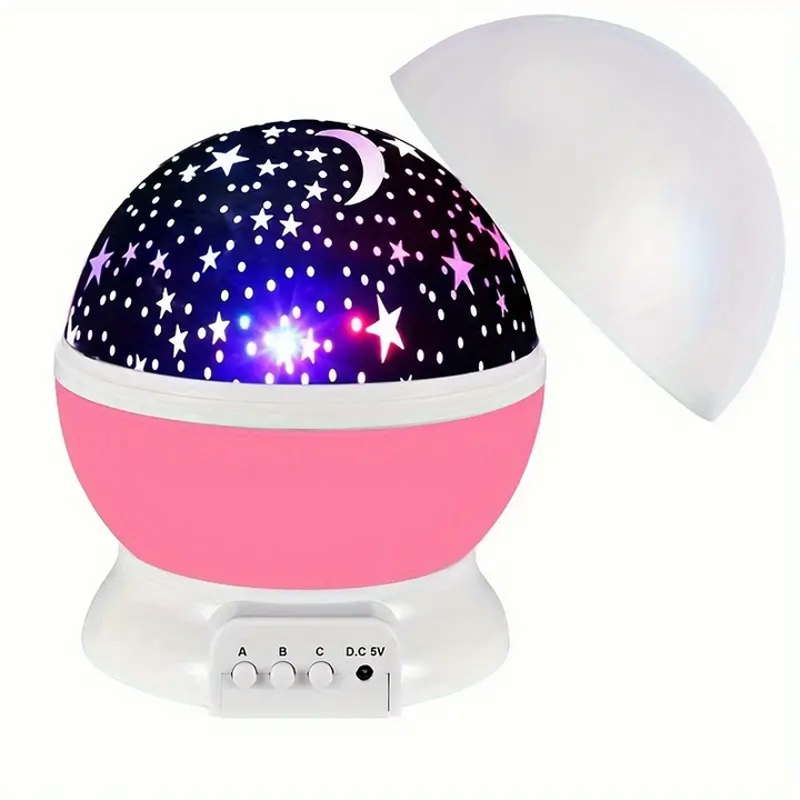 Rechargeable star projector night lamp, a magical galaxy light & sleep aid for kids' bedrooms.