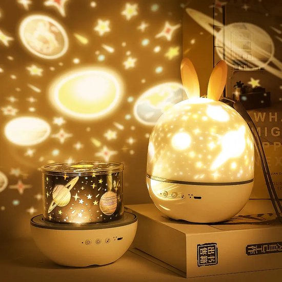Calming kids' star projector night light, USB rechargeable sleep aid for peaceful children's bedroom decor.