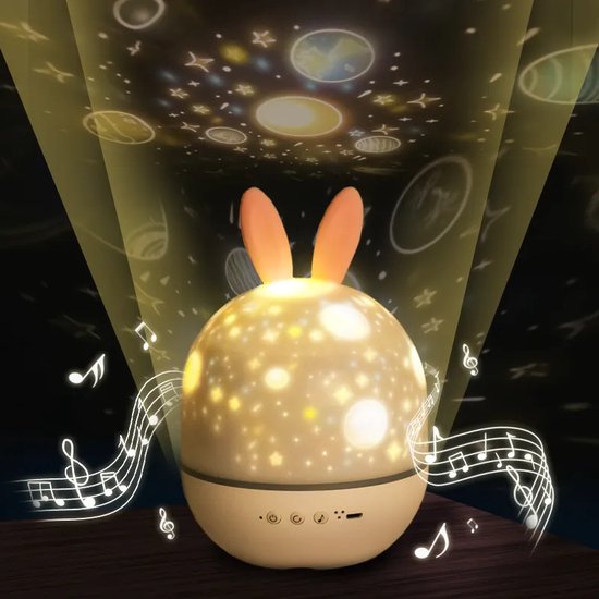 Decorative star projector night light, perfect children's room decor, creates a magical ambiance & sleep aid.